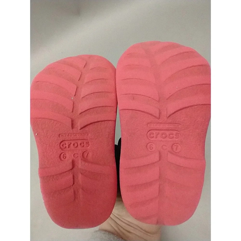 Crocs Kids Classic Clogs Varsity‎ Red Black (Toddler) c6
